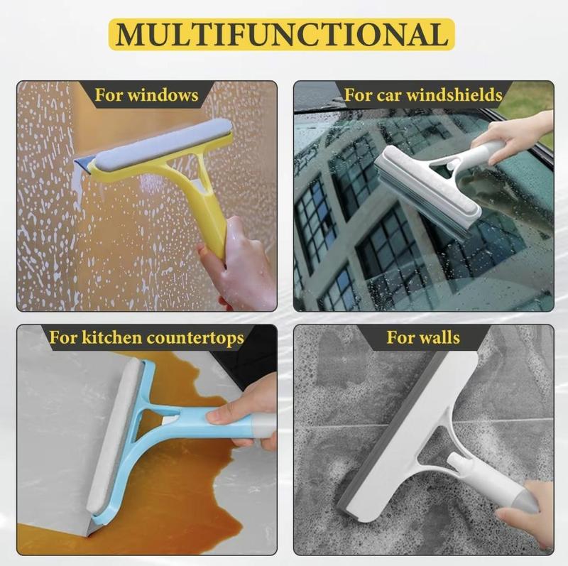 ✨3-in-1 Window Cleaner: Spray + Scrub + Squeegee for Home & Car✨
