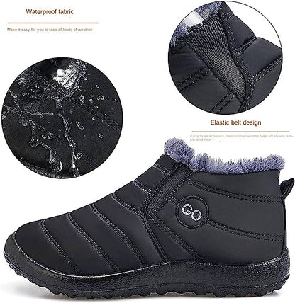 Men's-Shoes Warm High Top Plush Loafers Winter Boots