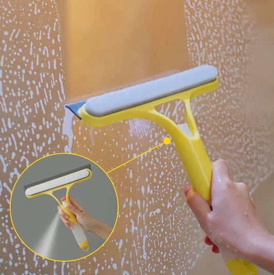 ✨3-in-1 Window Cleaner: Spray + Scrub + Squeegee for Home & Car✨