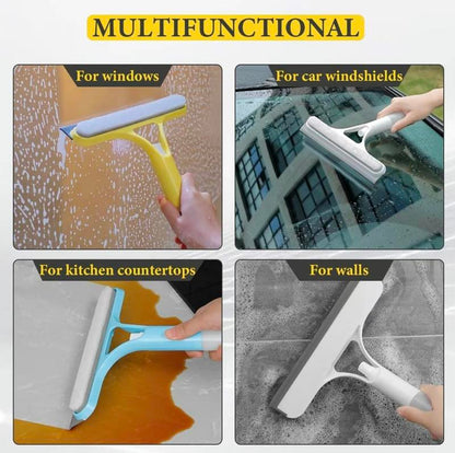 ✨3-in-1 Window Cleaner: Spray + Scrub + Squeegee for Home & Car✨